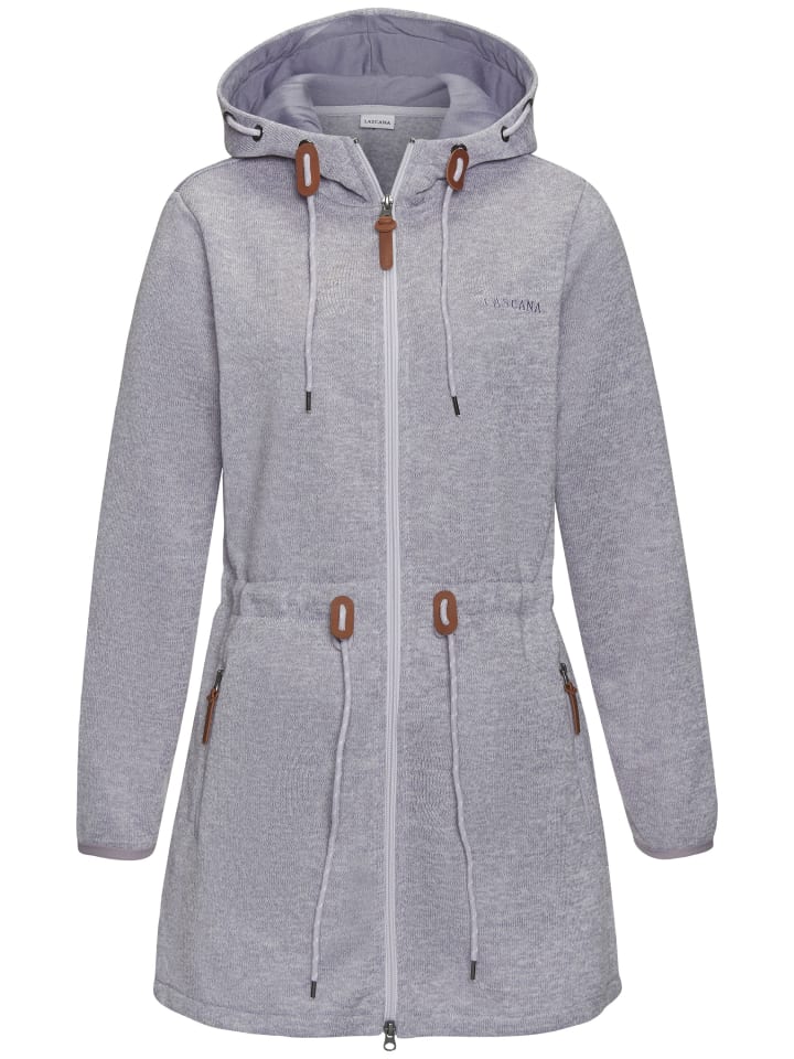 Strickfleecejacke in lila