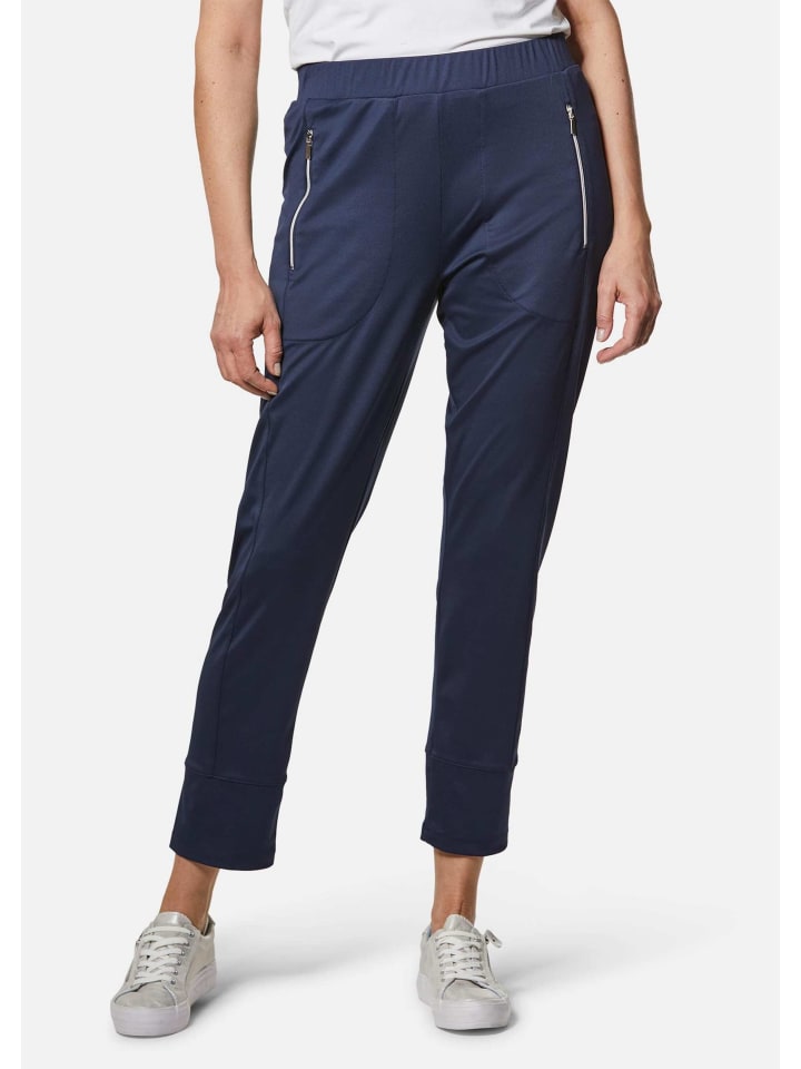 Joggpant 7/8 Jersey-Stretch in marine