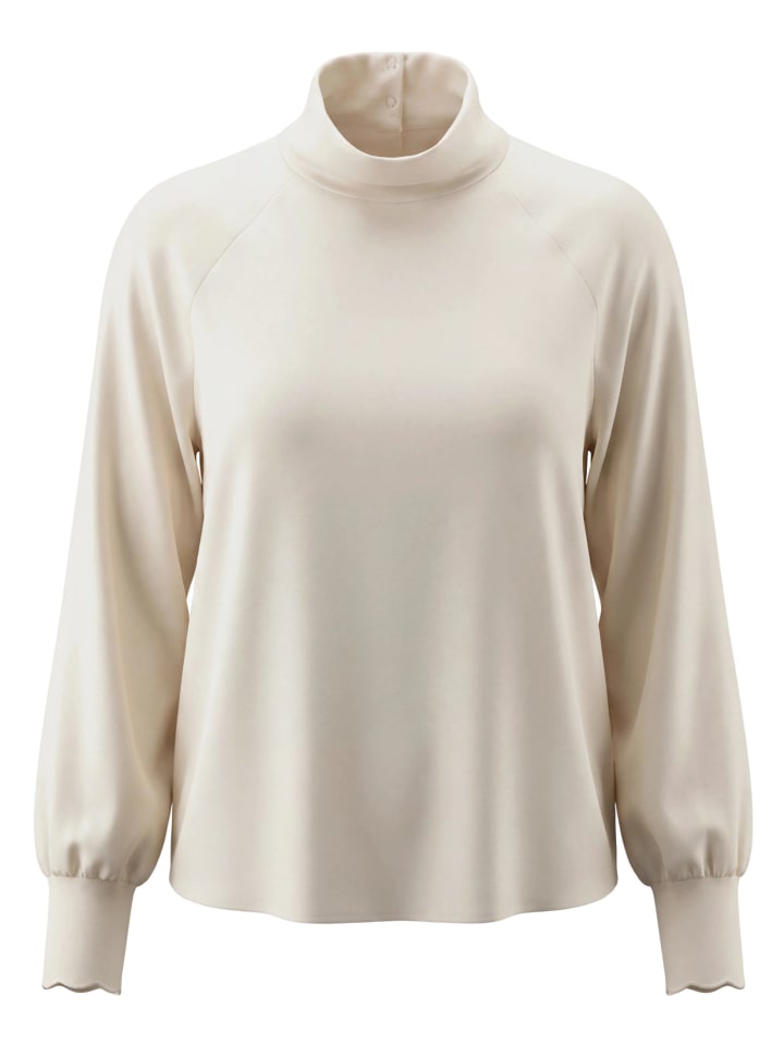 Satin-Bluse mit Kragen in French Oak