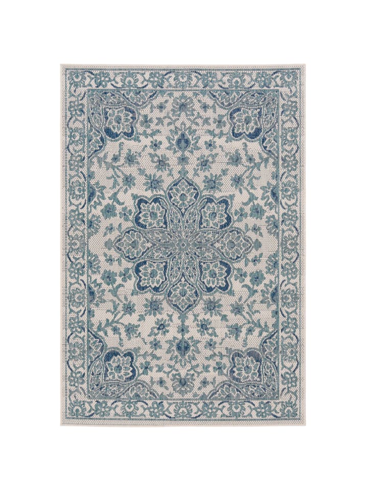 In- & Outdoor Teppich Carpetto Vintage in blau