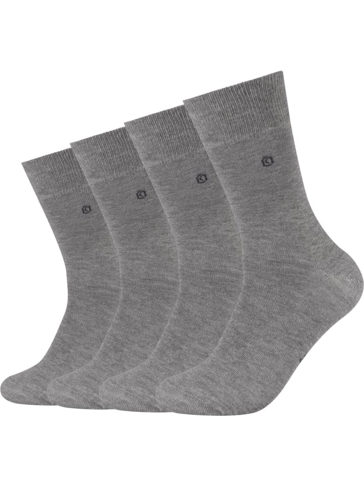 Baumwolle Unisex-Socken 4 Paar in grau