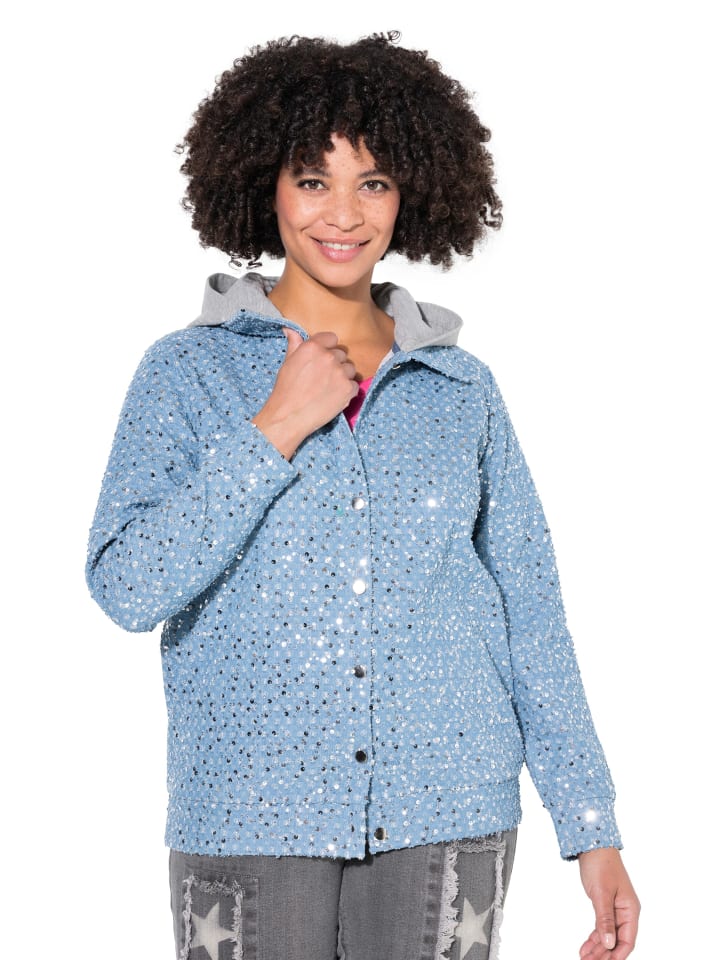 Sweatjacke in grau melange