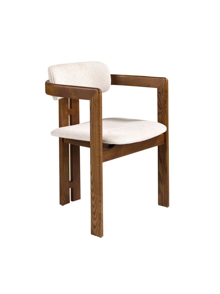 Stuhl 4194 in Off-white/Walnuss – (B)57 x (H)75 x (T)51 cm