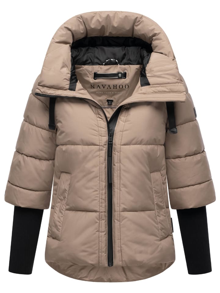 Steppjacke Lotusherz XIV in Taupe Grey