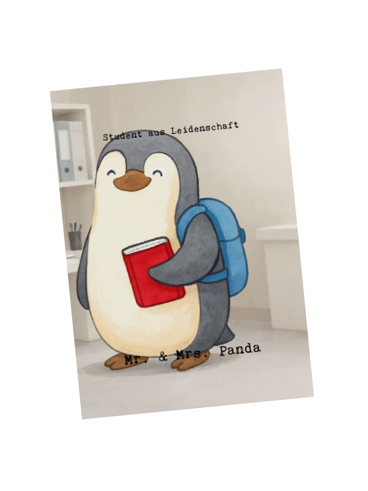 Postkarte Student Leidenschaft Design mit Spruch in Weiß
