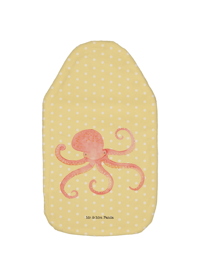 Wärmflasche Tintenfisch ohne Spruch in Gelb Pastell