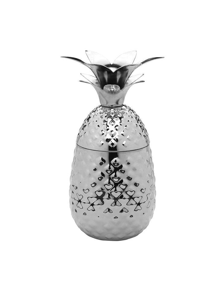 Edelstahl Cocktail Ananasbecher 500 ml in Silber
