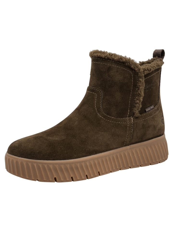 WIDE FIT Stiefelette in OLIVE