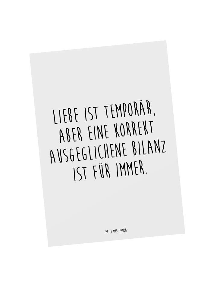 Postkarte Spruch Buchhalter Weisheit mit Spruch in Weiß