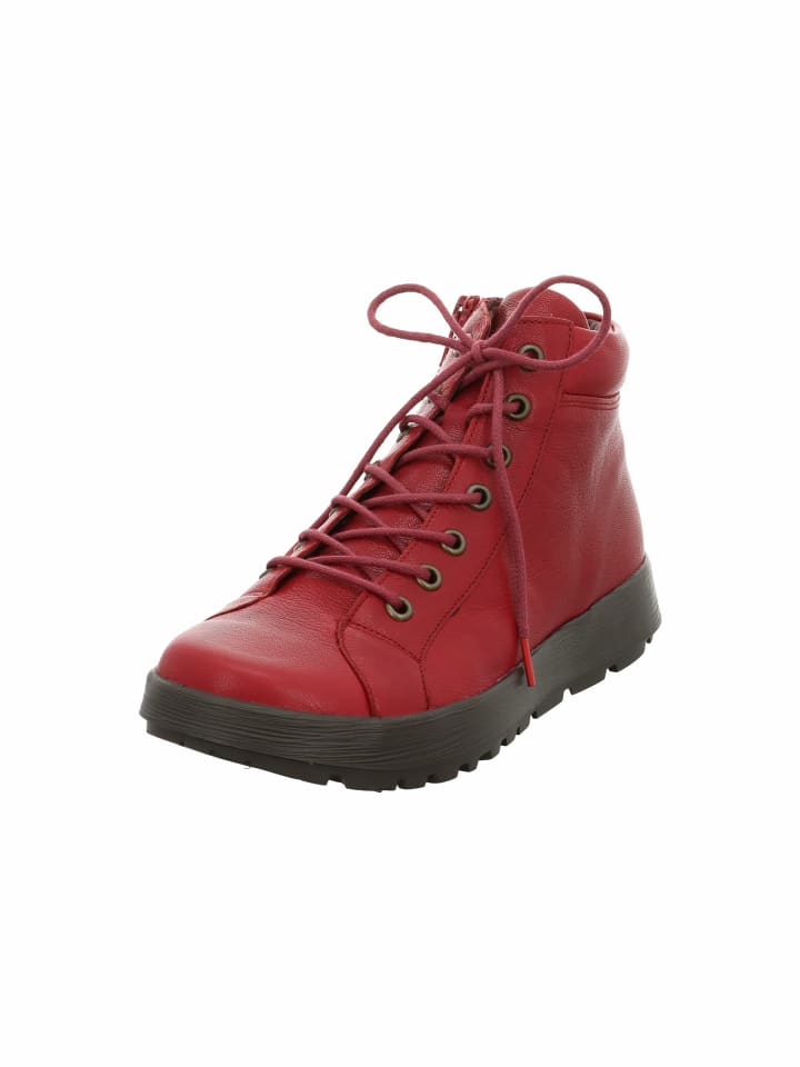 Schnür-Stiefeletten für Damen in rot