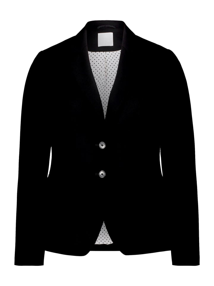 Klassischer Blazer mit Taschen in Schwarz