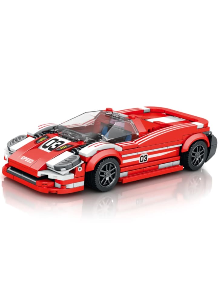 Reobrix 680 Rennwagen 1:24 Klemmbaustein Auto 355 Teile ab 14 in Rot
