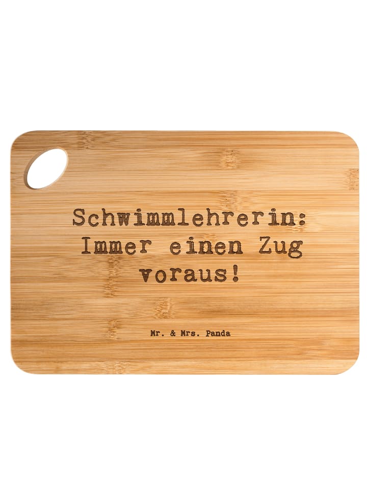 Holzschneidebrett Spruch Schwimmlehrerin Zug vo... in Braun