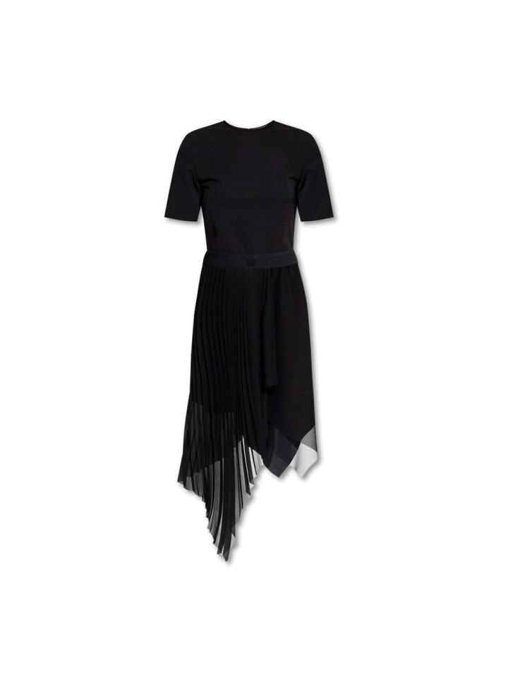 Schwarz Polyester Casual Kleid