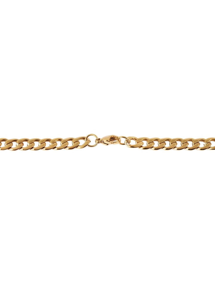 Unisex Halskette – Panzerkette aus Edelstahl 61 cm in gold