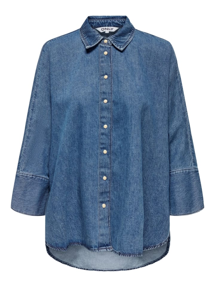 Jeanshemd in Medium Blue Denim