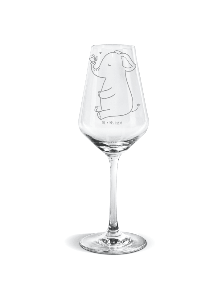 Weinglas Elefant Biene ohne Spruch in Transparent
