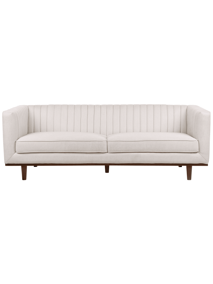 3-Sitzer Sofa SKAULE in Beige/Braun - (W) 205 x (H) 71 x (L) 82 cm
