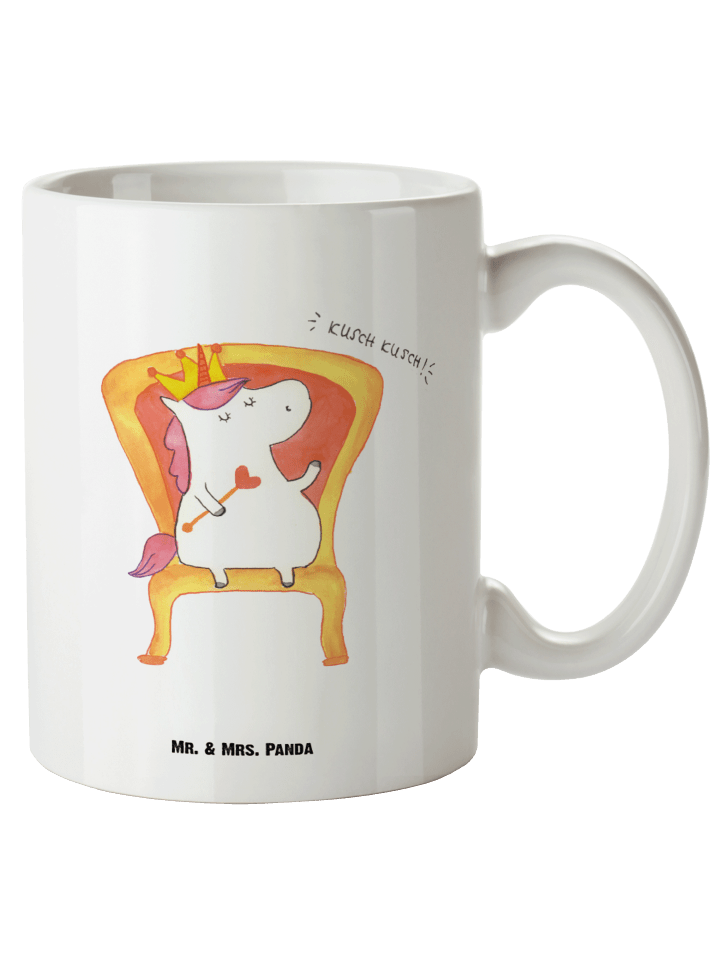 Keramiktasse Einhorn Prinzessin ohne Spruch in Weiß