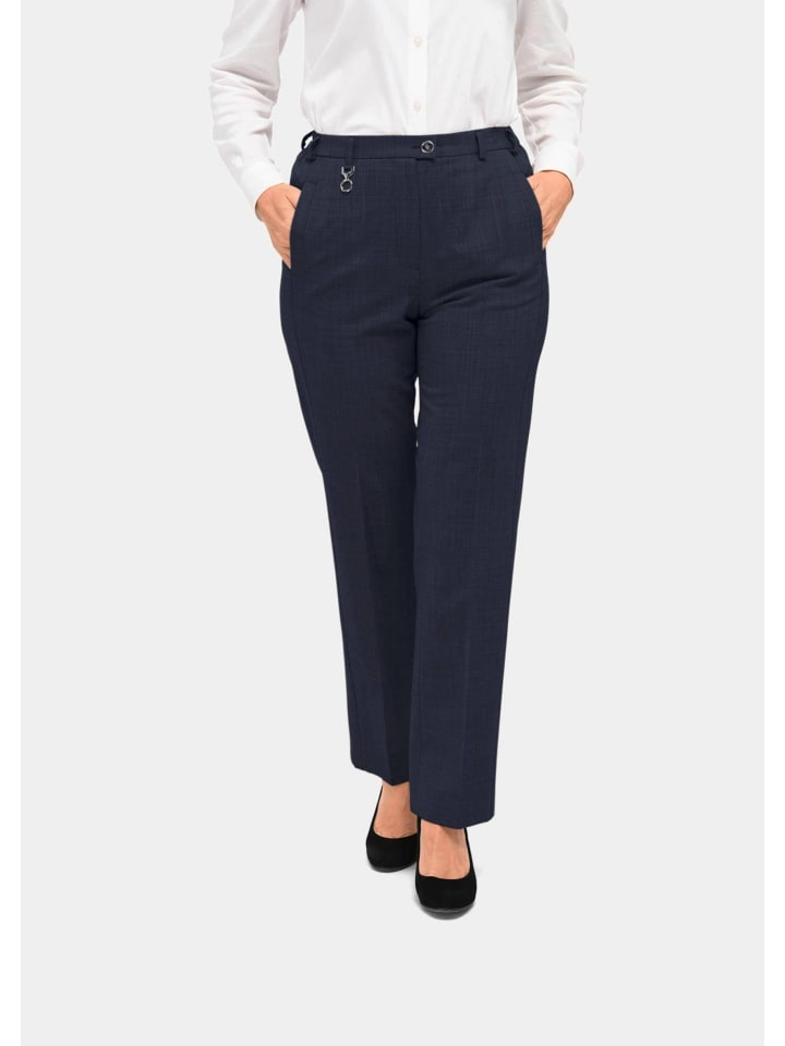 Elegante Stretchhose mit Bügelfalten in marine