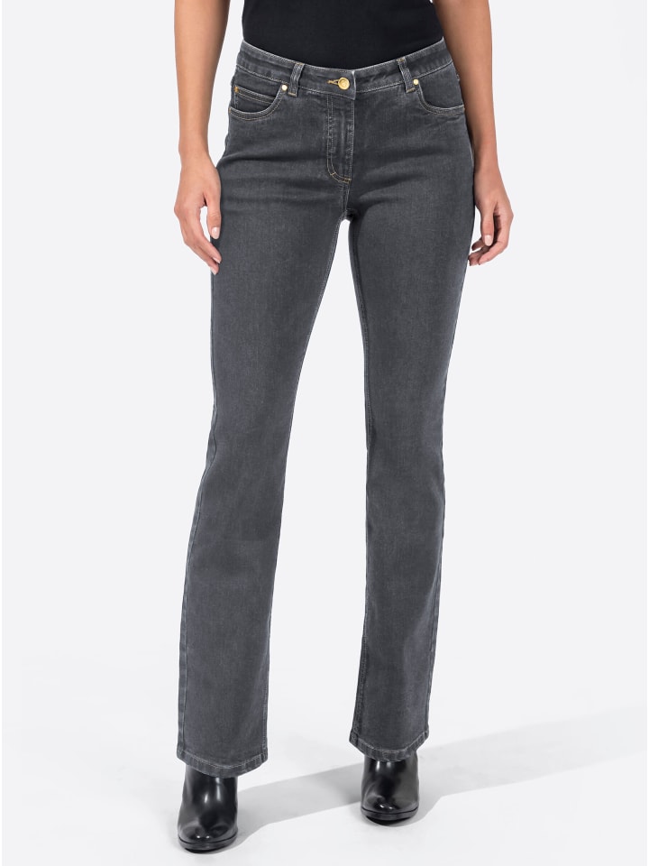 Jeans in stone-grey-denim