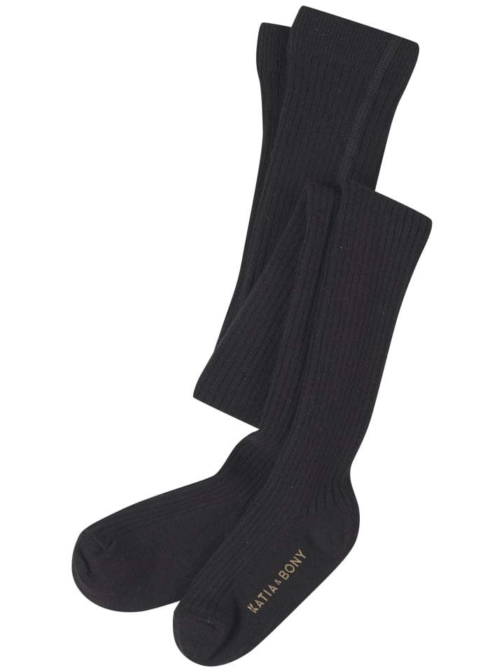 Strickstrumpfhose in schwarz