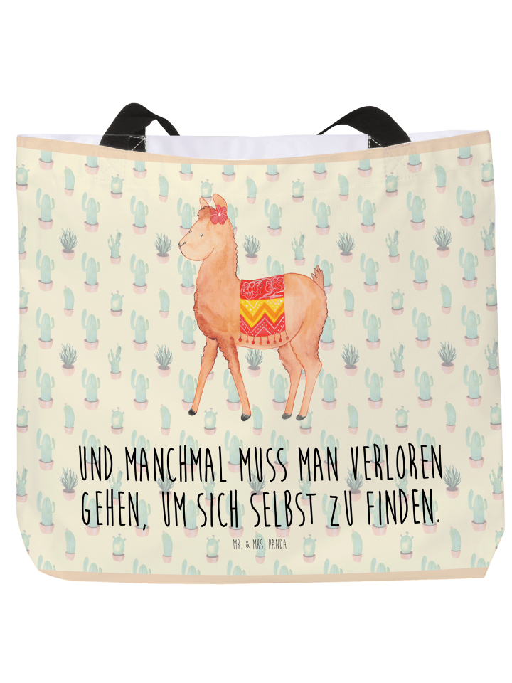 Tasche Alpaka Stolz mit Spruch in Kaktus Grün