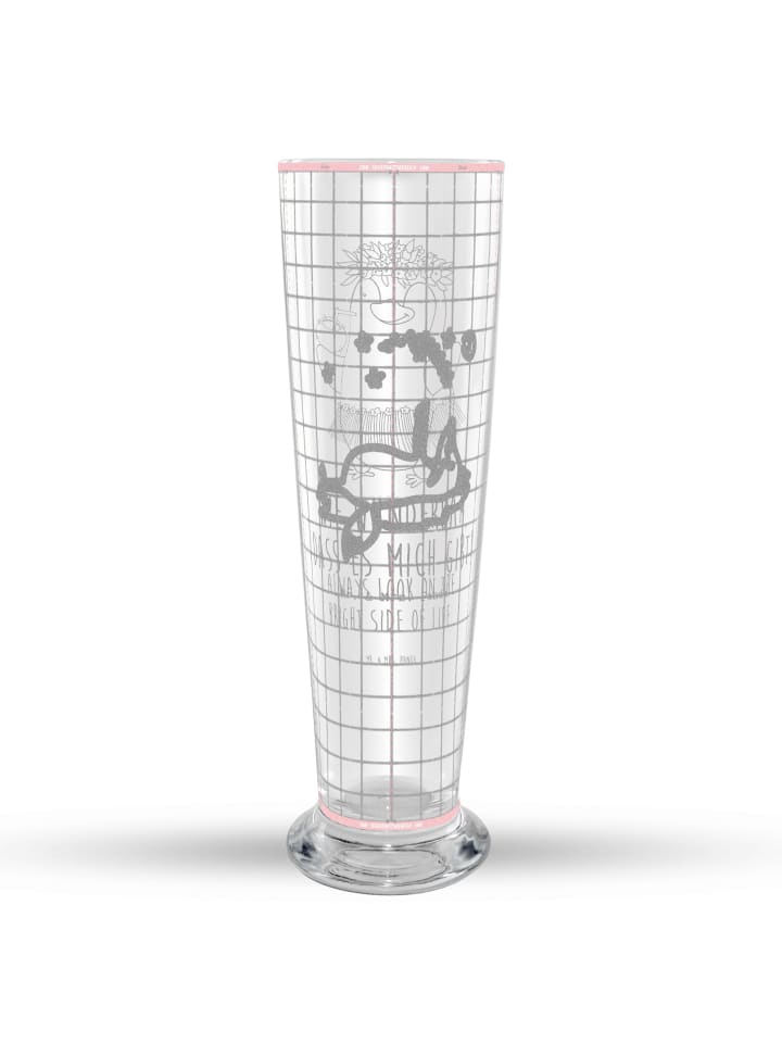 Bierglas Fuchs Sterne mit Spruch in Transparent