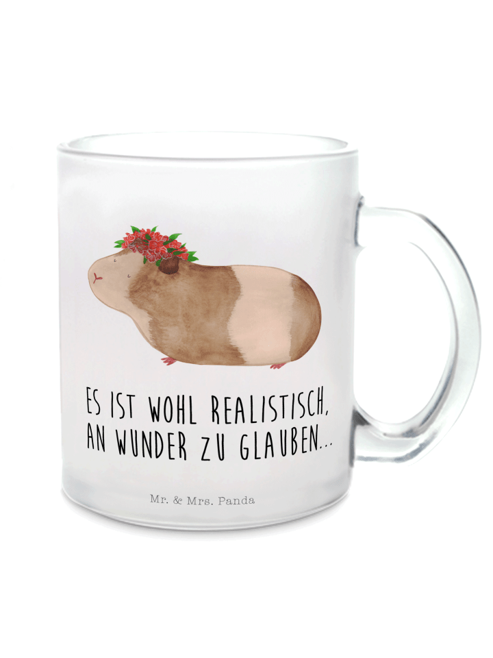 Kaffeetasse Meerschweinchen Weisheit mit Spruch in Transparent
