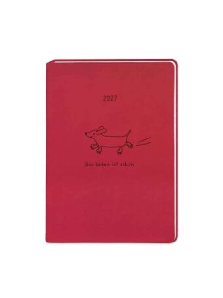 Kalender - Terminplaner Lederlook 2027 Rot