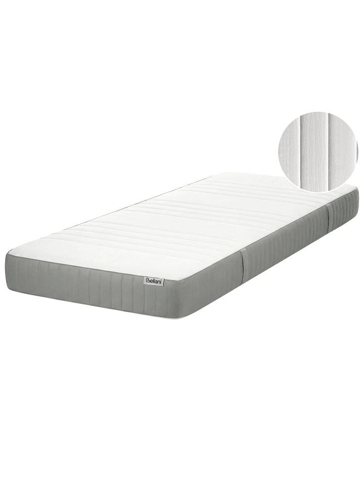Matratze COOL FLEX 7 PLUS in Weiß/Grau - (W) 90 x (H) 20 x (L) 200 cm H3/4 Fest