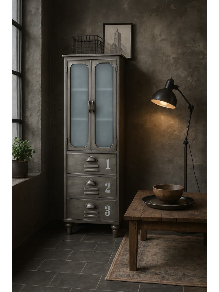 Metallschrank Konstantin in metallgrau