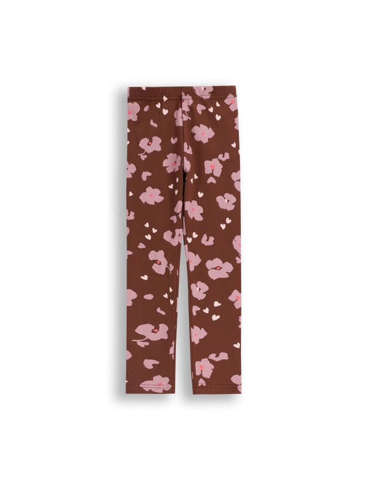 Leggings mit langem Hosenbein in braun