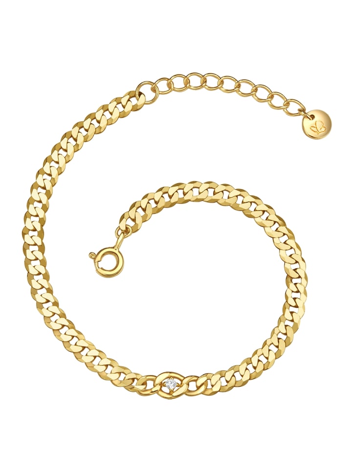 Armband aus Sterling Silber mit Zirkonia in gelbgold