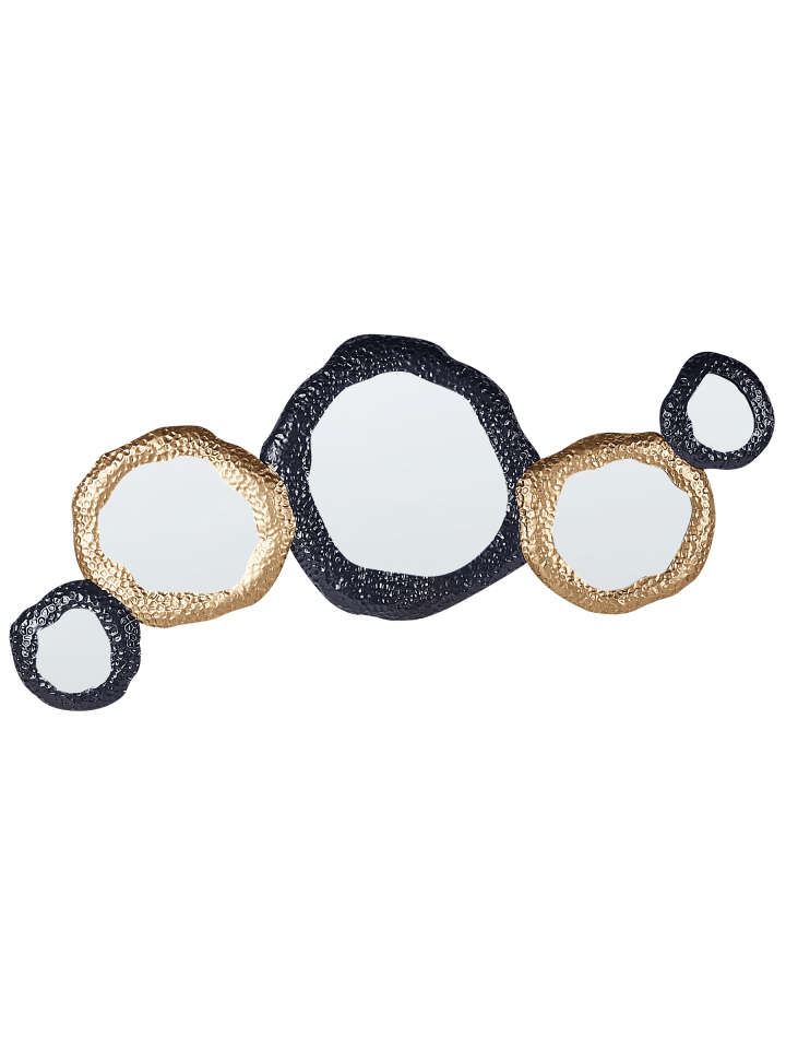 Dekospiegel CHARNY in Gold/Schwarz - (W) 109 x (H) 44 x (L) 3 cm Vertikal