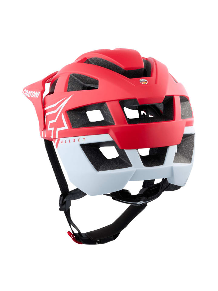 MTB-Helm AllSet Pro in rot/weiß matt