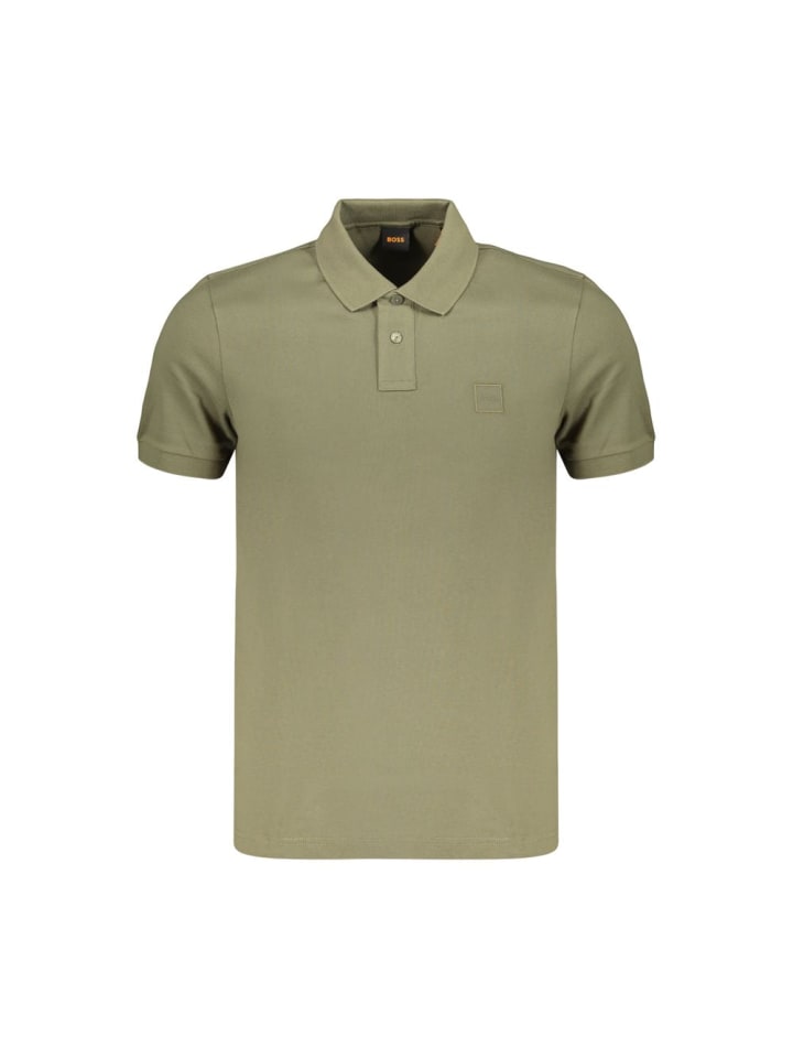 Grün Baumwolle Herren Polo Hemd