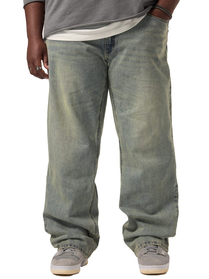 Jeanshose in mattes jeansblau