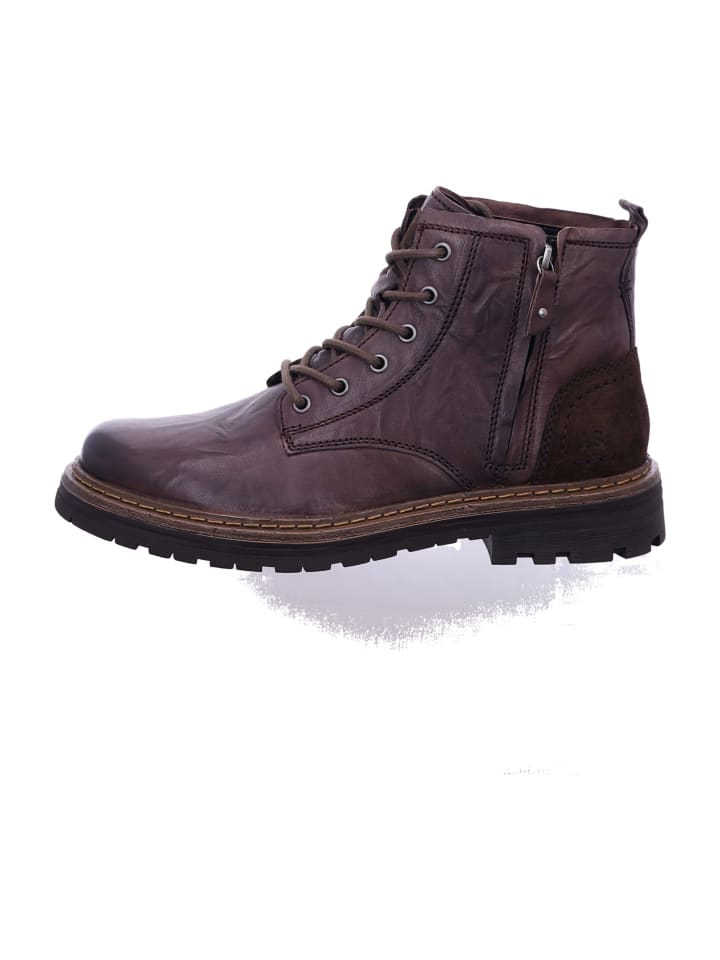 Schnürstiefeletten in Braun