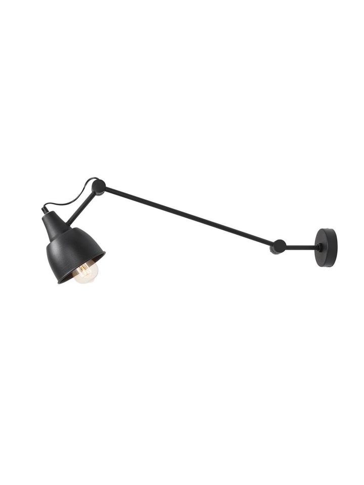 Wandlampe (B)14 x (L)26 x (H)75 cm in Schwarz