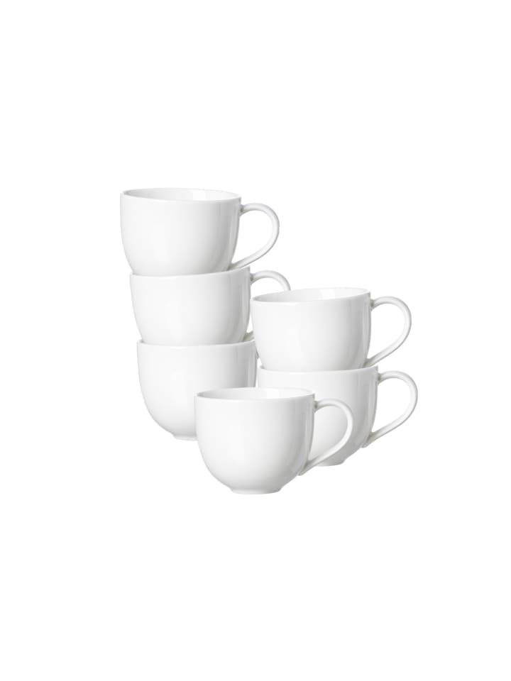 6er Set Espressotassen Skagen in Weiß 90 ml