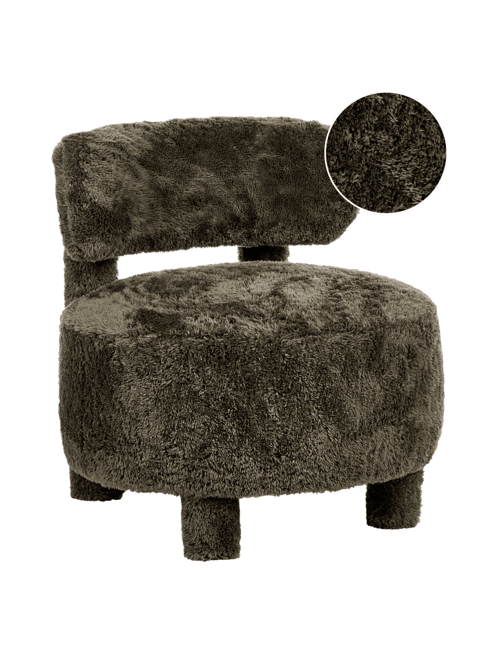 Sessel HAMINA in Grün - (W) 76 x (H) 74 x (L) 74 cm