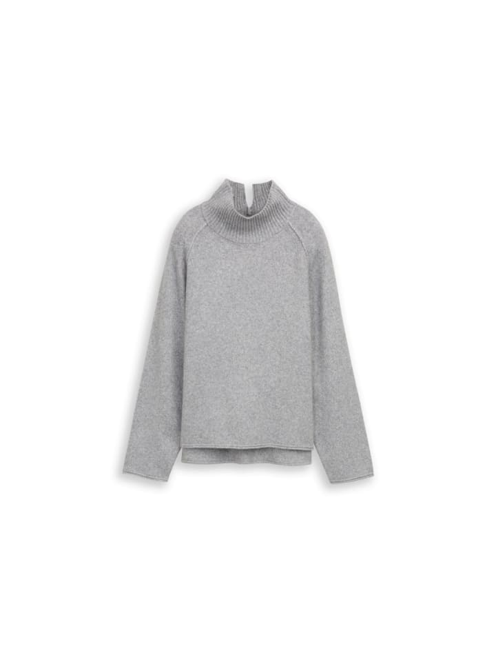 Pullover in medium silver grey melange