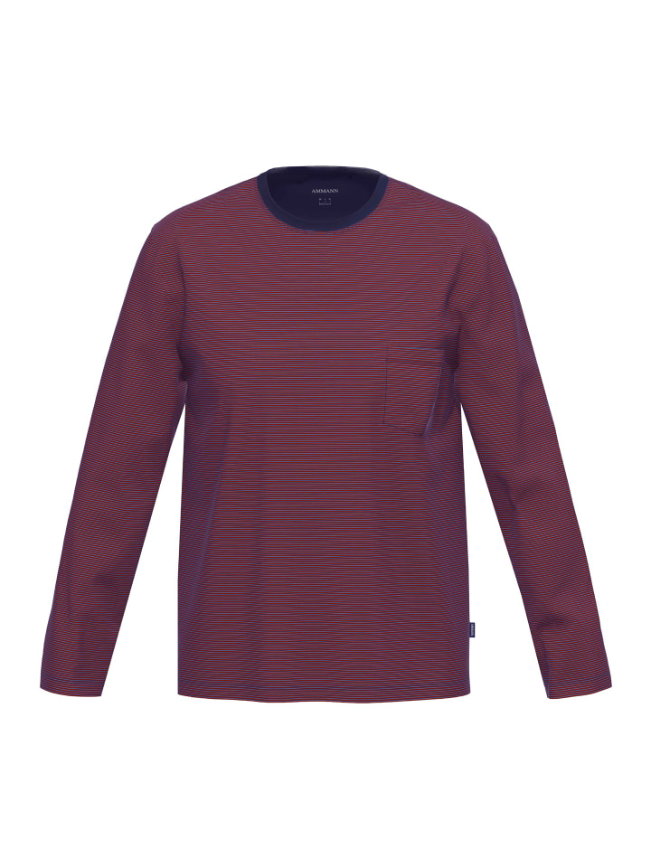 Schlafanzug Oberteil Cotton - Mix & Match in Brick red