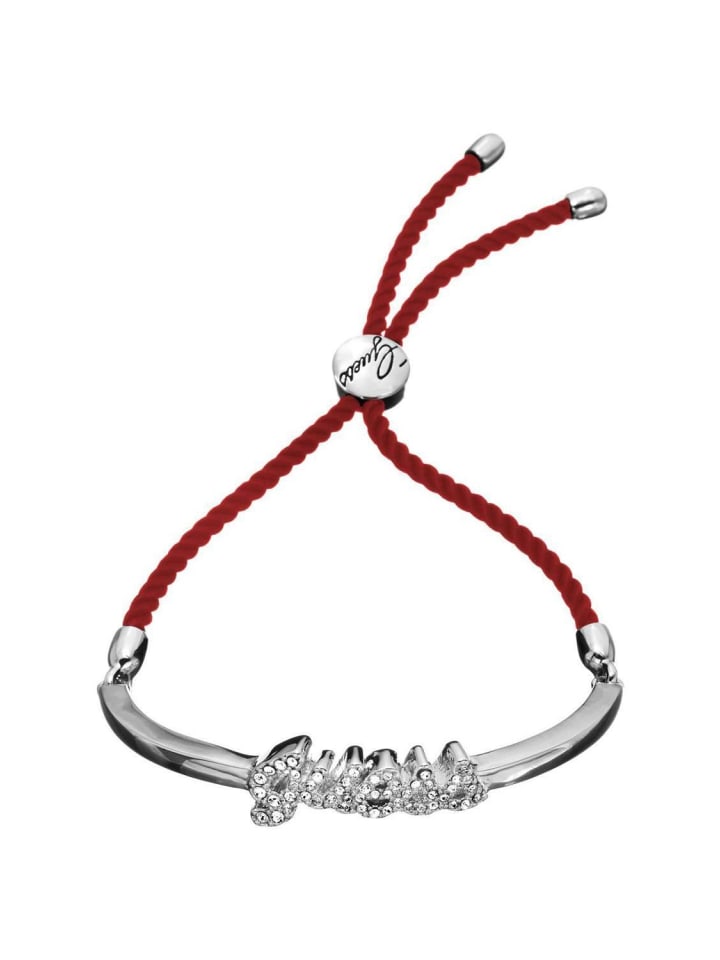Armband in Silber/Rot 13 cm