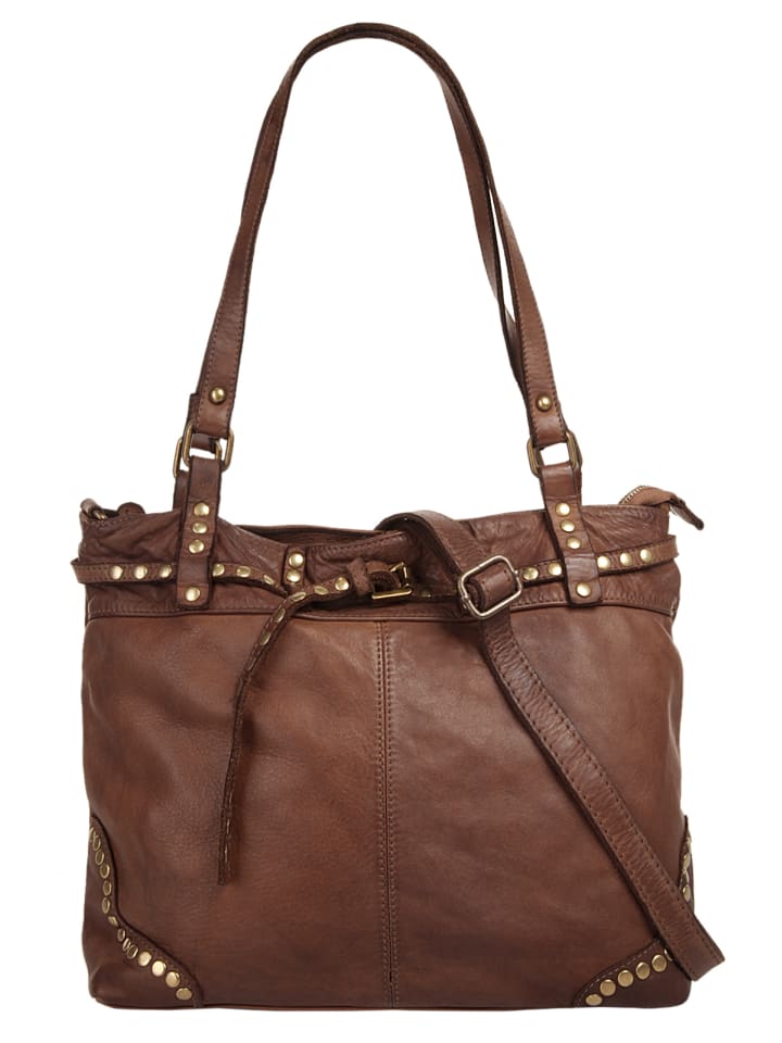 Shopper echt Leder in cognac