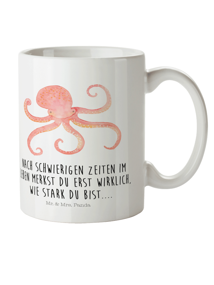 Kinderpott Tintenfisch mit Spruch in Weiß