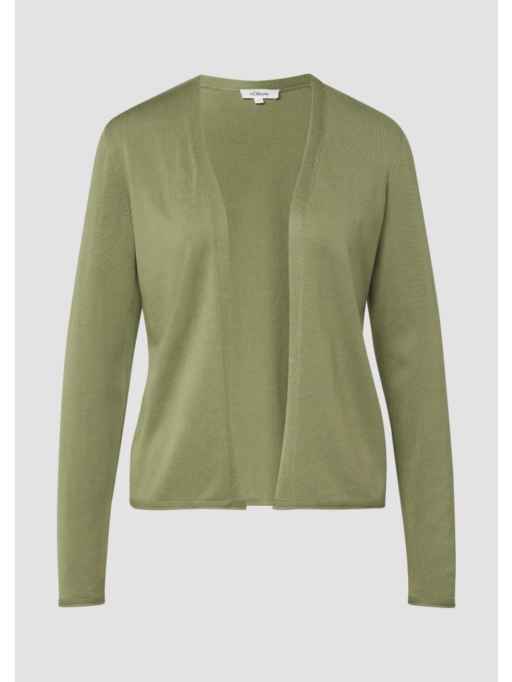 Strickjacke in 7900_olivgrün
