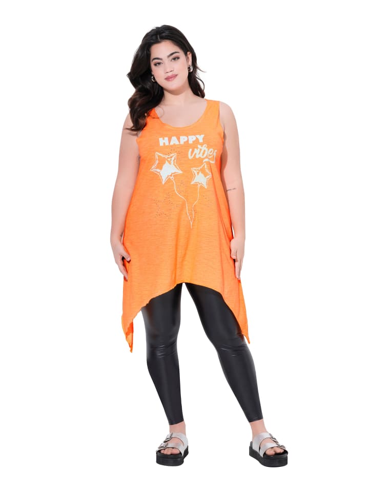 Strick-Top in neon orange
