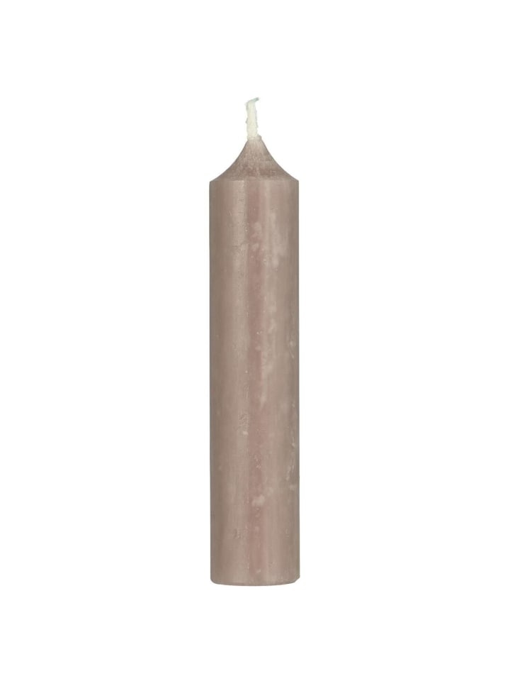 Rustikale Stabkerze 11 cm | Ø 2,2 cm in altrosa
